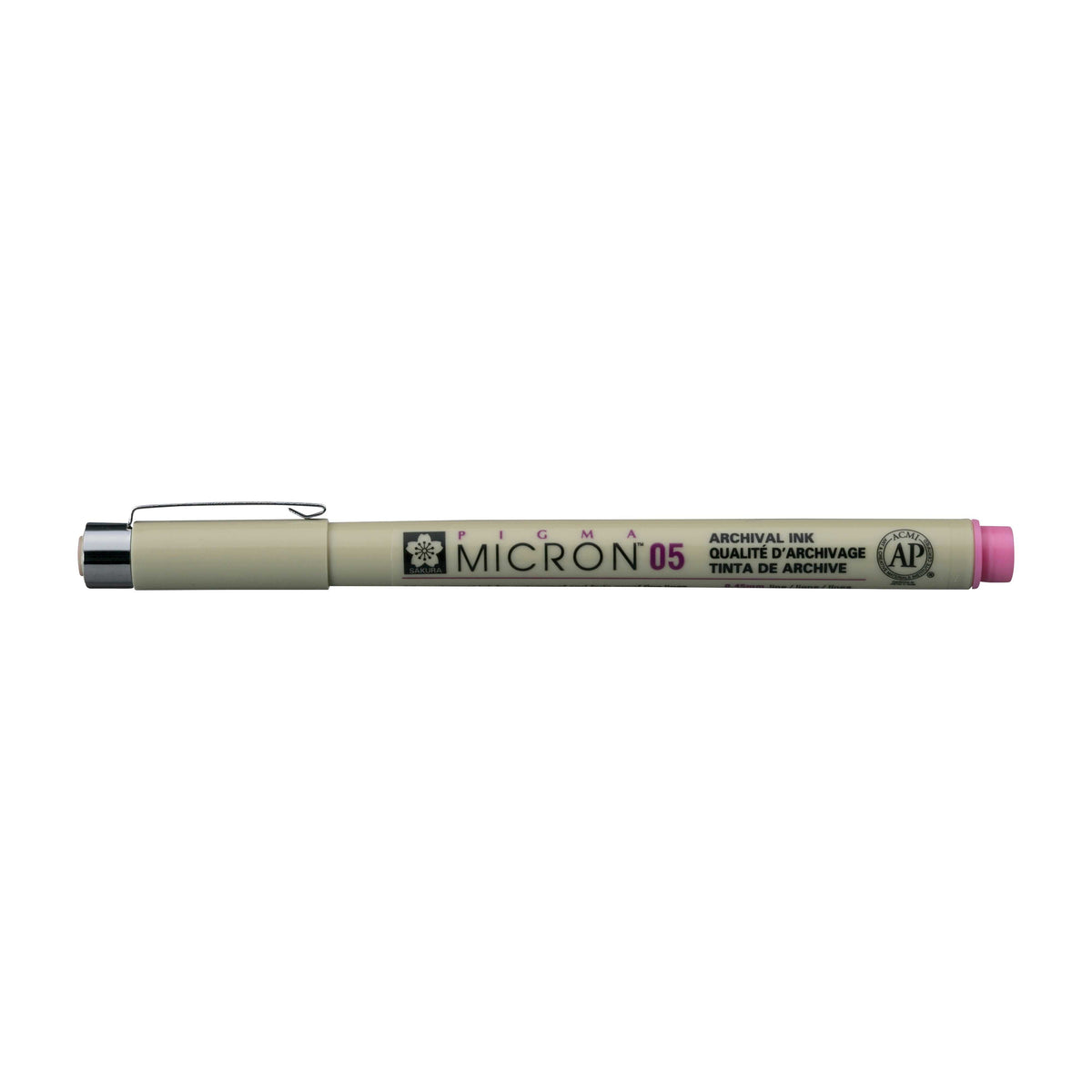 Sakura Pigma Micron 05 Fineliner, 0.45 mm, Set of 6 Colors – Pink