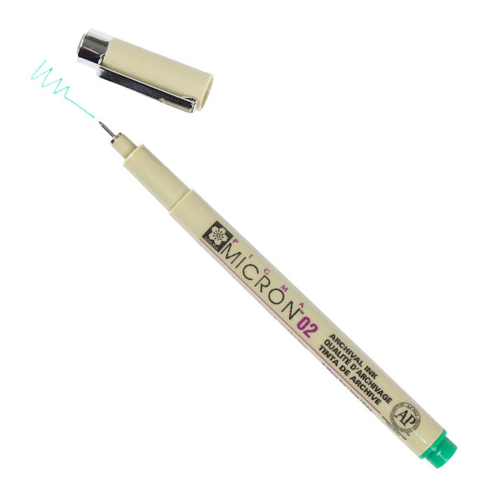 SAKURA Pigma Micron GREEN Technical Pen | various line widths