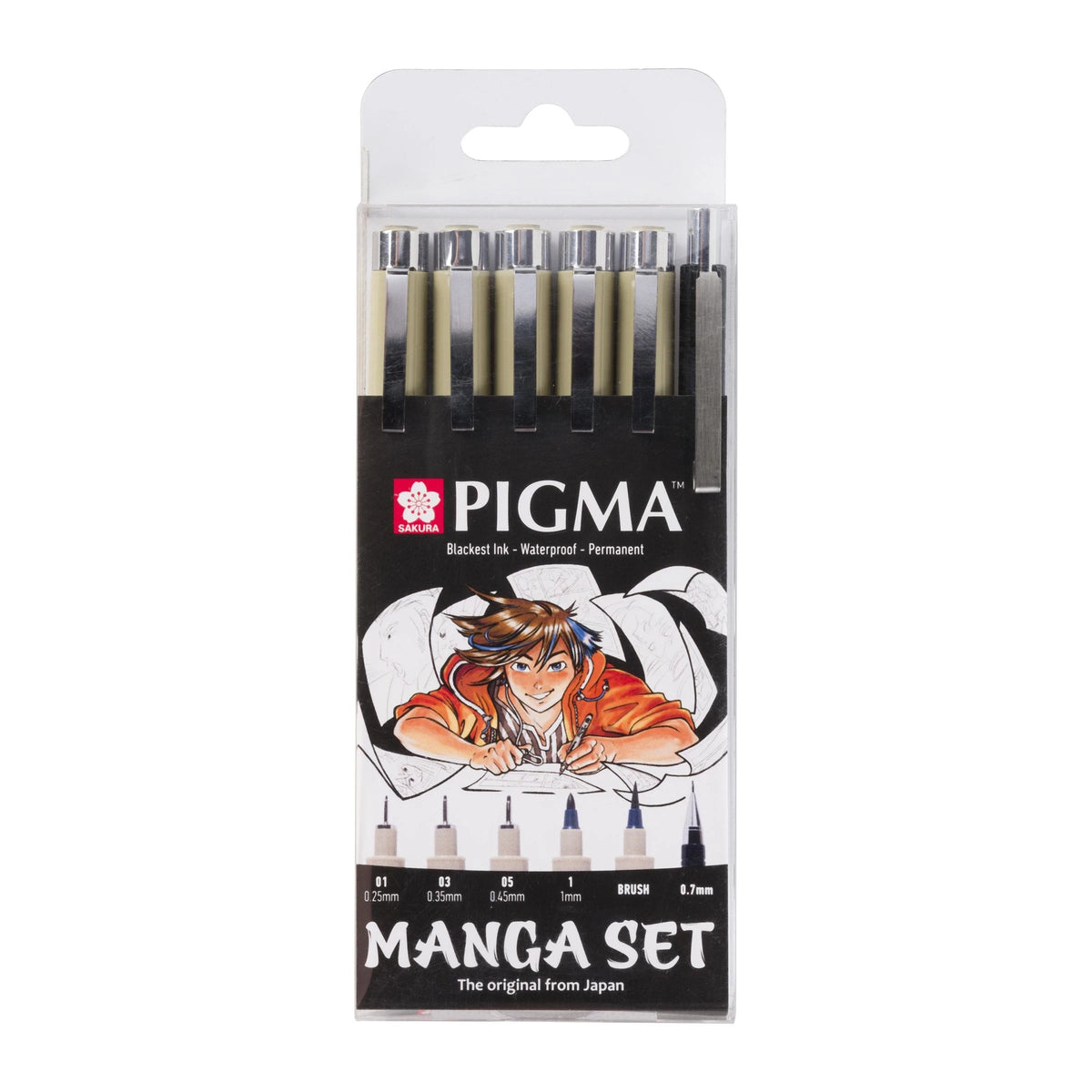 Sakura Pigma Micron Manga Fineliner Set - 6 pcs