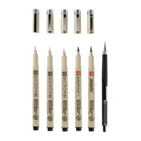 Sakura Pigma Micron Manga Technical Pens Set of 6, Black