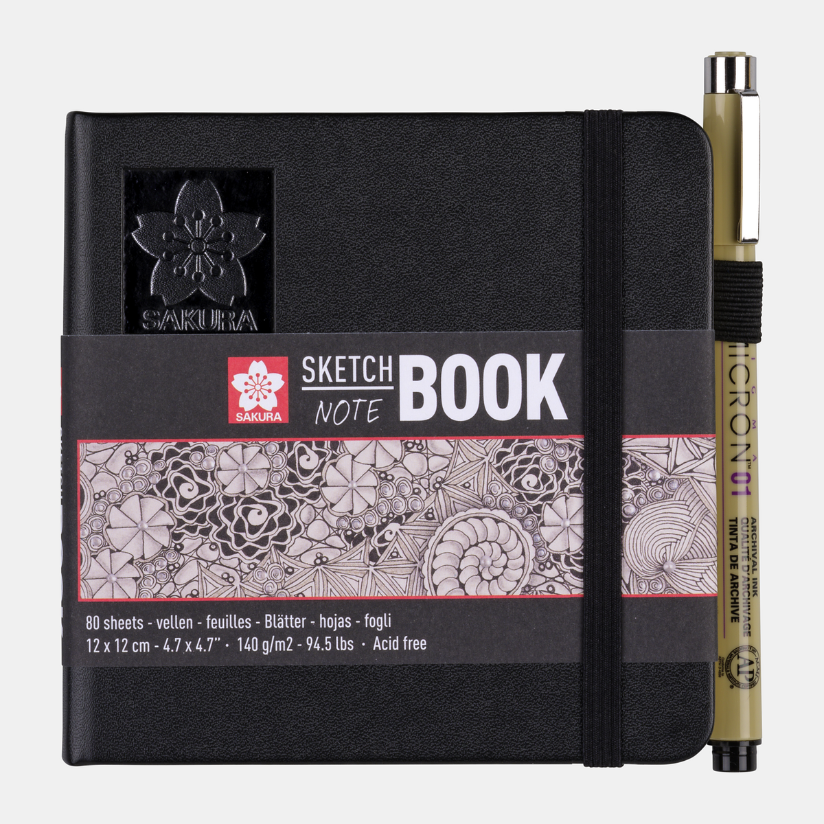 SAKURA Sketchbook 140 g/m² – 80 sheets, 9 – 21 cm