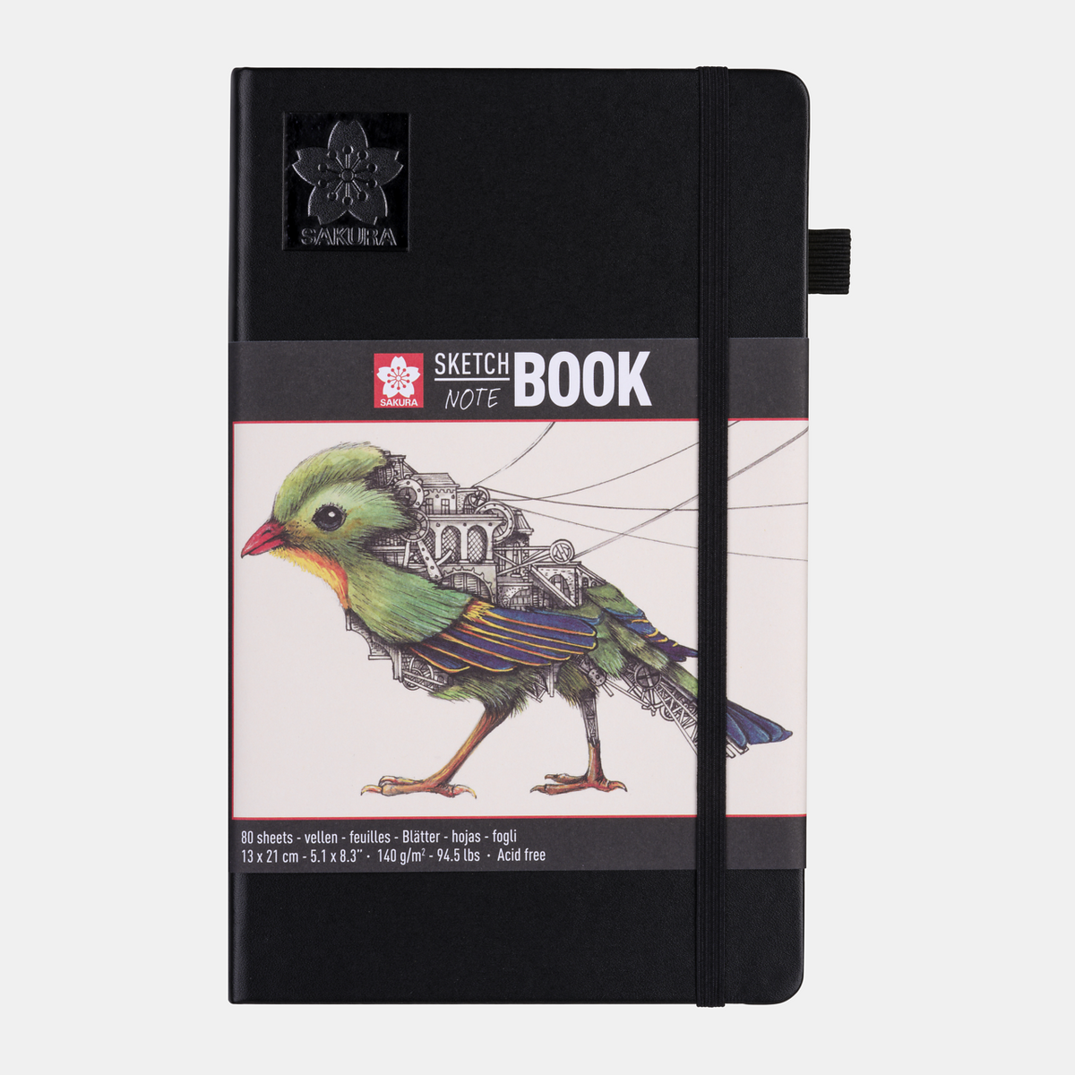 SAKURA Sketchbook 140 g/m² – 80 sheets, 9 – 21 cm