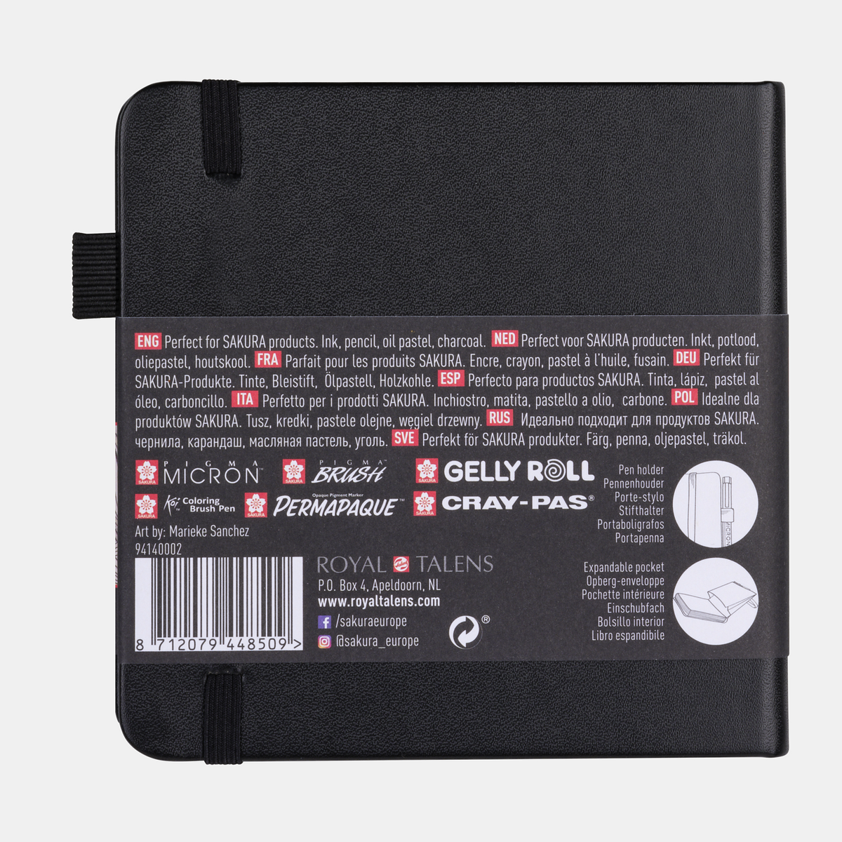 SAKURA Sketchbook 140 g/m² – 80 Sheets, 9–21 cm