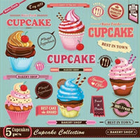 Салфетки за ДЕКУПАЖ - Vintage Cupcake Poster - 1 брой — изображение 1