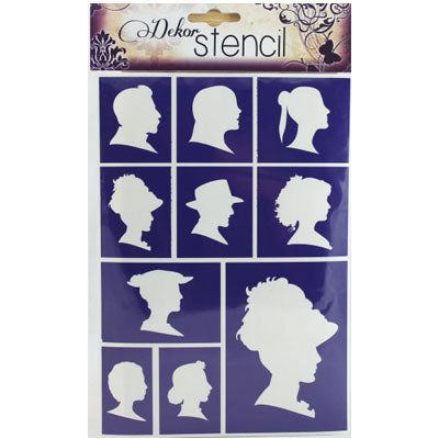 PENTART Self-Adhesive Stencil - Heads — image 2
