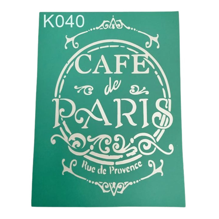 Самозалепващ шаблон Cafe de Paris 20 x 15 cm — изображение 1