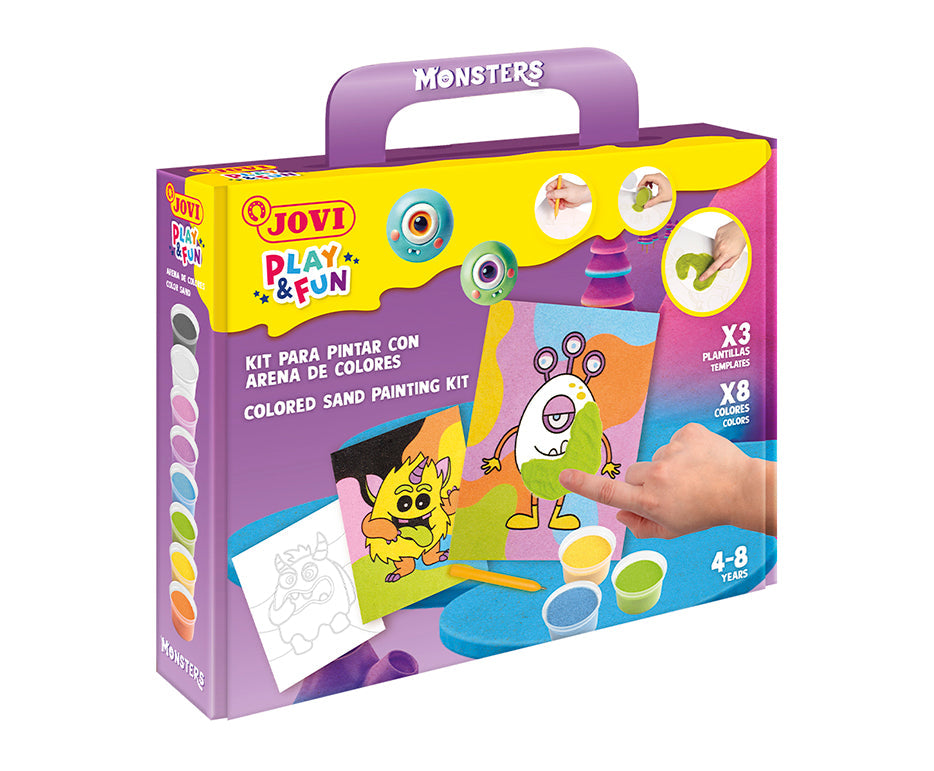 Sand Painting Set JOVI Play&Fun Monsters - 12 pcs