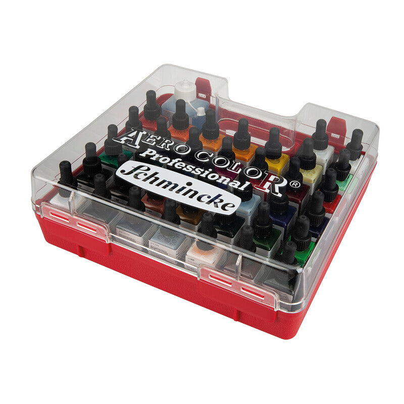 Schmincke AERO COLOR plastic set, 37 x 28 ml + AERO CLEAN RAPID