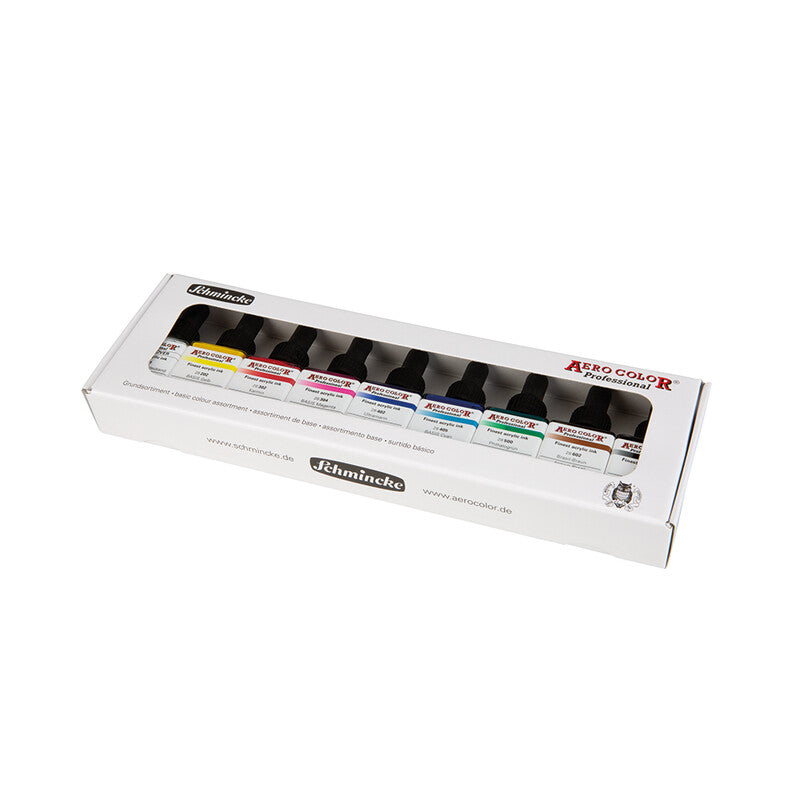 Schmincke AERO COLOR Basic Colors Set, Cardboard, 9 x 28 ml