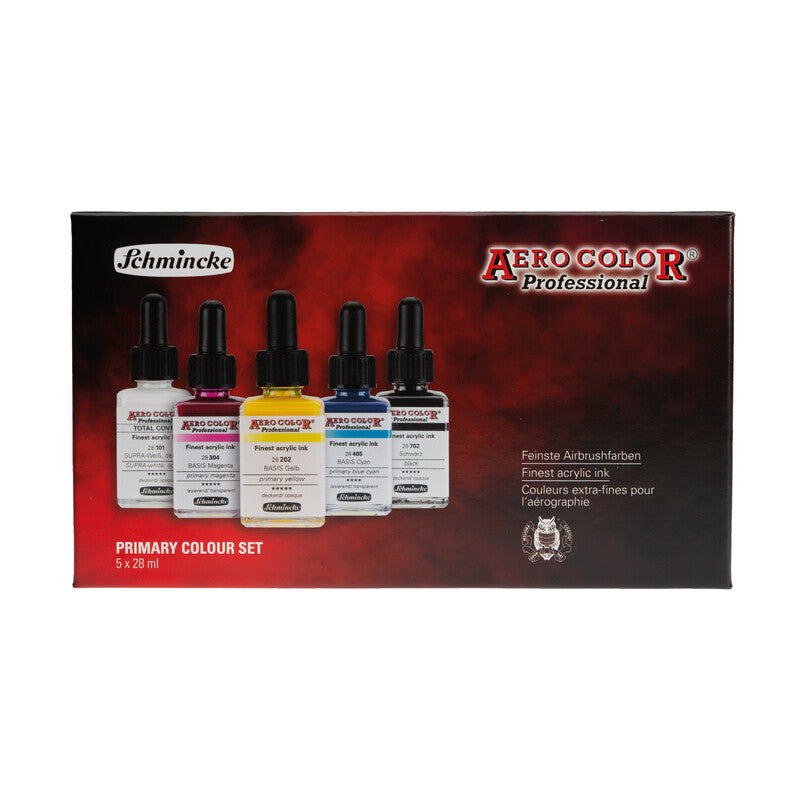 Schmincke AERO COLOR Paint Set, 5 x 28 ml, Primary Colors