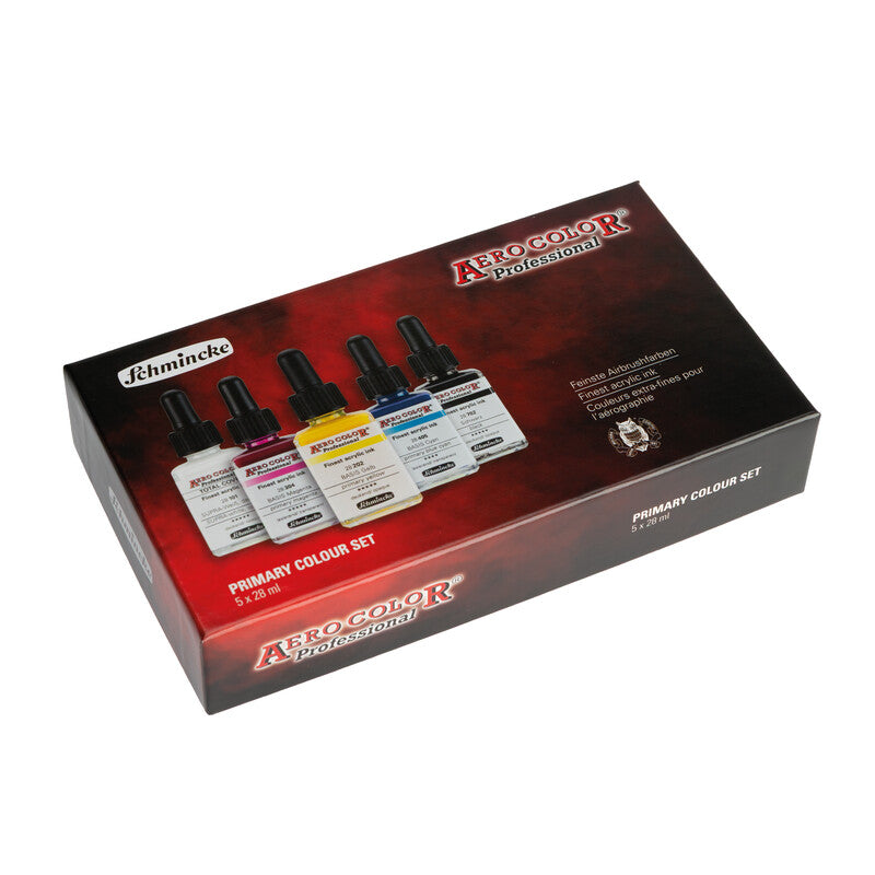 Schmincke AERO COLOR Paint Set, 5 x 28 ml, Primary Colors