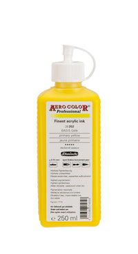 Schmincke AERO COLOR Professional Acrylic Ink 250 ml – 202 Primary Yellow