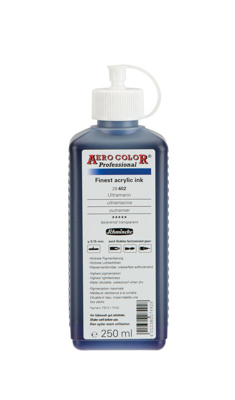 Schmincke AERO COLOR Professional Acrylic Ink 250 ml – 402 Ultramarine