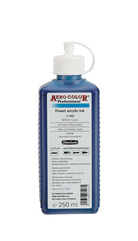 Schmincke AERO COLOR Professional Acrylic Ink 250 ml – 405 Primary Cyan Blue