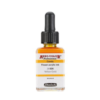 Schmincke AERO COLOR Professional Candy Acrylic Ink 28 ml – 026 Gold Yellow