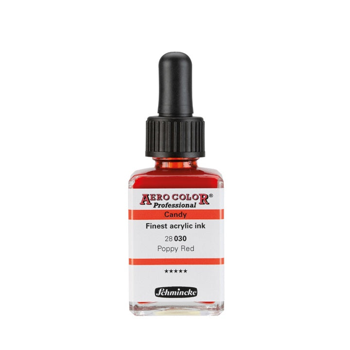 Schmincke AERO COLOR Professional Candy Acrylic Ink 28 ml – 030 Red Poppy