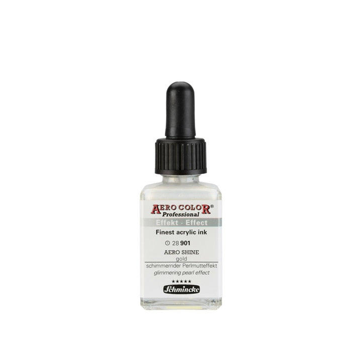 Schmincke AERO COLOR Professional Effect Acrylic Ink 28 ml – 901 AERO SHINE Gold