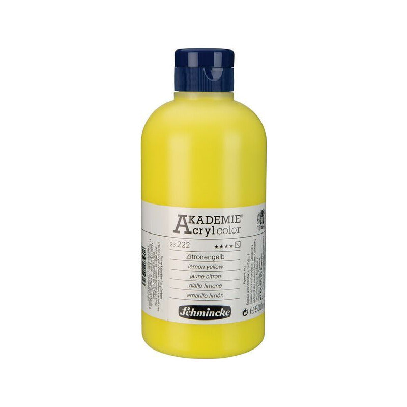 Schmincke AKADEMIE Acryl color Acrylic Paint 500 ml – 222 Lemon yellow