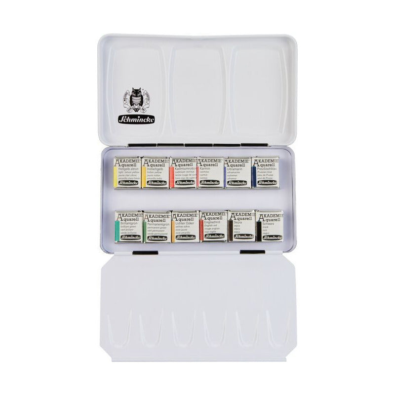 Schmincke AKADEMIE Aquarell Empty Metal Box for 12 Half Pans