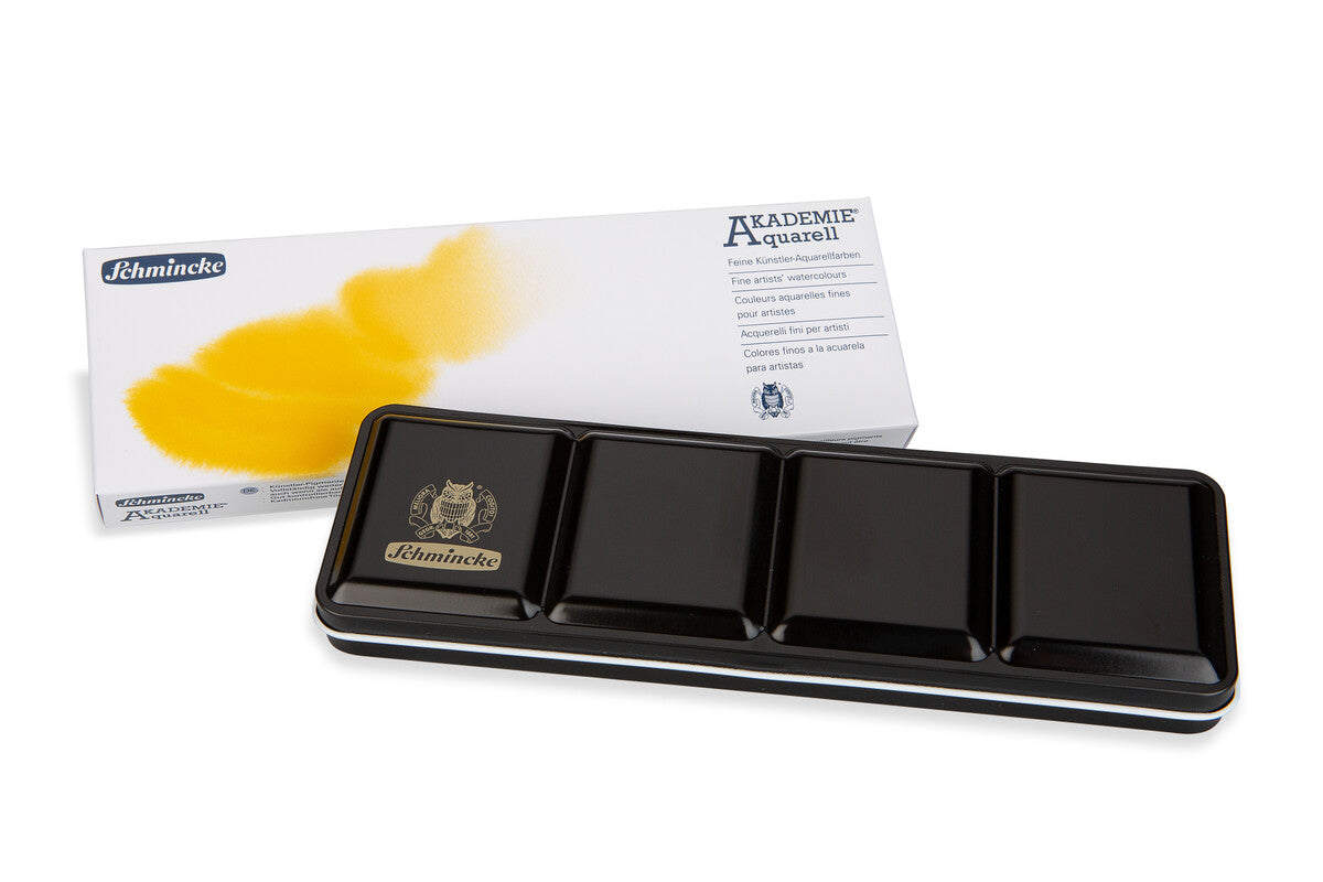 Schmincke AKADEMIE Aquarell empty metal watercolor box, 24 x 1/2 pans