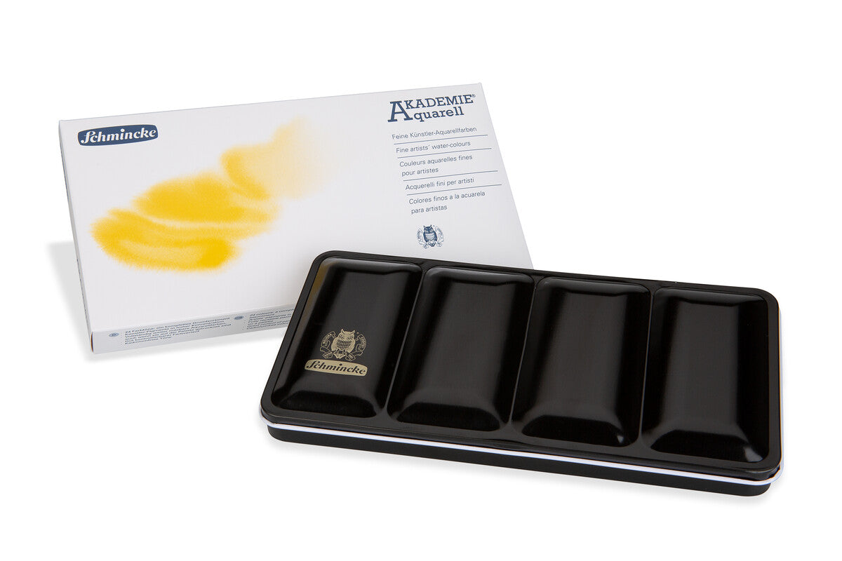 Schmincke AKADEMIE Aquarell empty metal watercolor tin, 24 x full pan