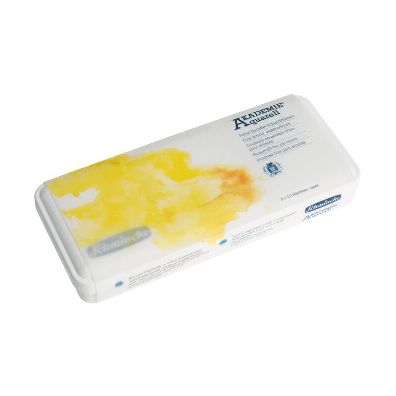 Schmincke AKADEMIE Aquarell Watercolor Set in Plastic Box – 9 x 1/2 Pans