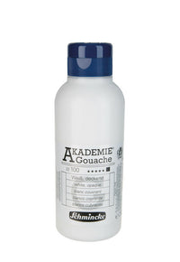 Schmincke AKADEMIE Gouache Paint, 250 ml – 100 White, opaque