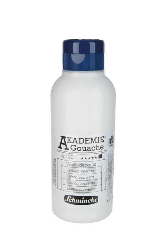 Schmincke AKADEMIE Gouache Paint, 250 ml – 100 White, opaque