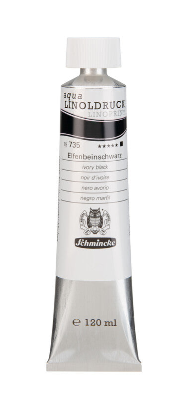 Schmincke aqua-LINOPRINT Linocut Paints 120 ml – 735 Ivory Black