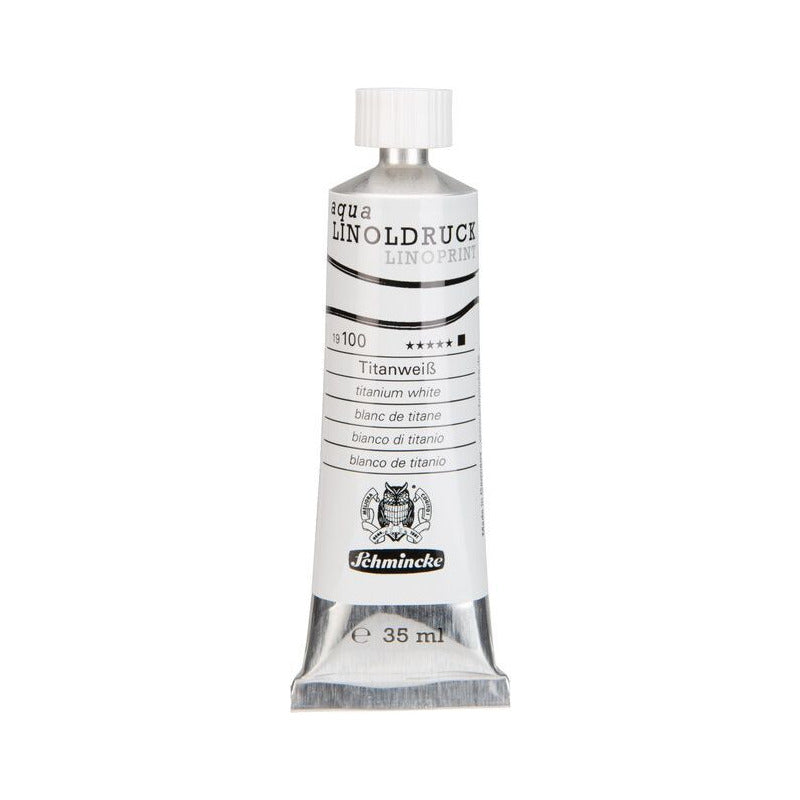 Schmincke aqua-LINOPRINT relief printing ink 35 ml – 100 Titanium White