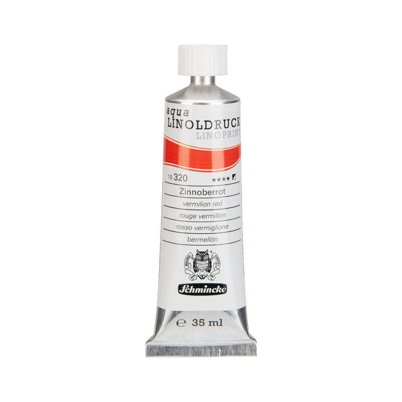 Schmincke aqua-LINOPRINT relief printing ink 35 ml – 320 Vermilion Red