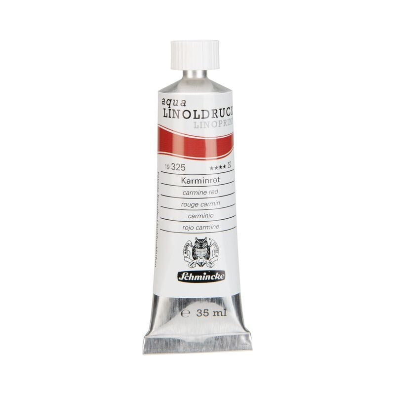 Schmincke aqua-LINOPRINT relief printing ink 35 ml – 325 Carmine Red
