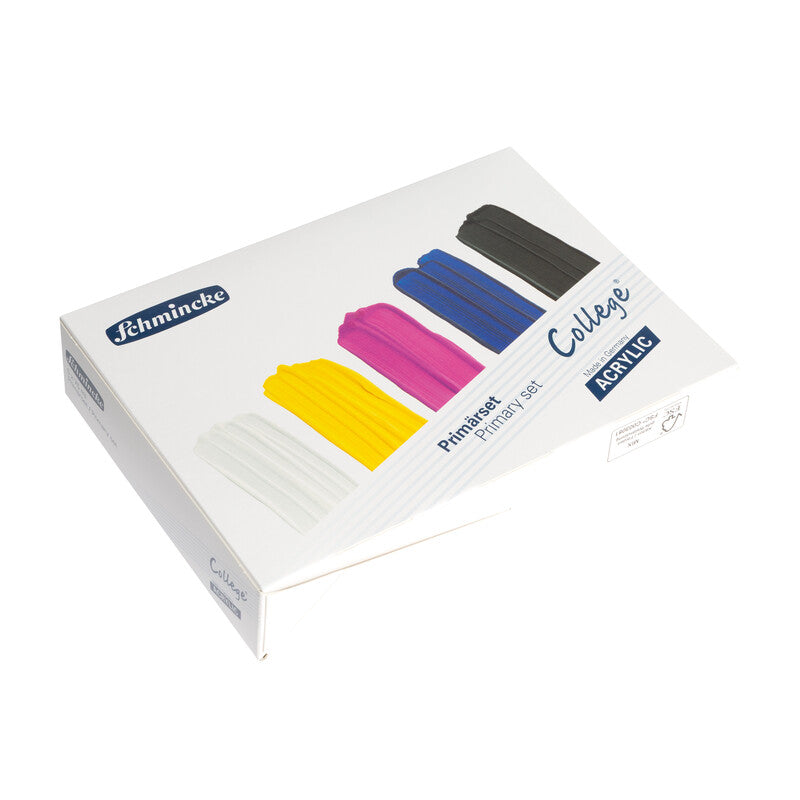 Schmincke College Acrylic Paint Set – 5 x 75 ml, Primary Colors