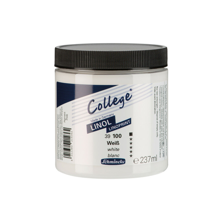 Schmincke College Linol Linocut Ink 237 ml – 100 White