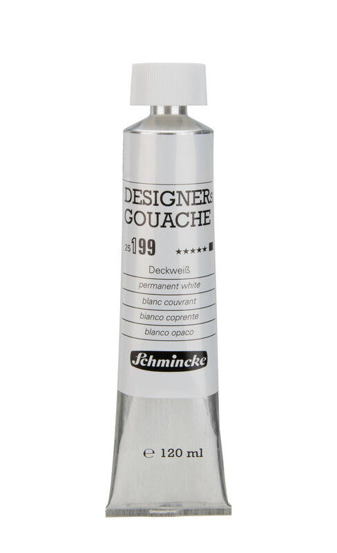 Schmincke Designers Gouache Paint 120 ml – 199 Opaque White