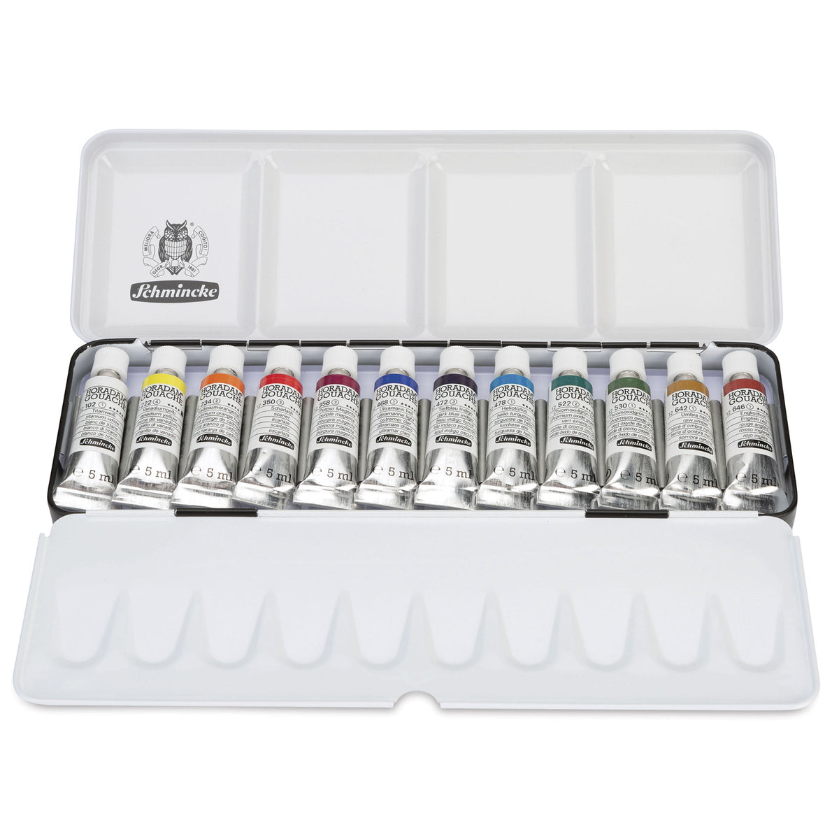 Schmincke HORADAM Gouache set 12 x 5 ml in metal box