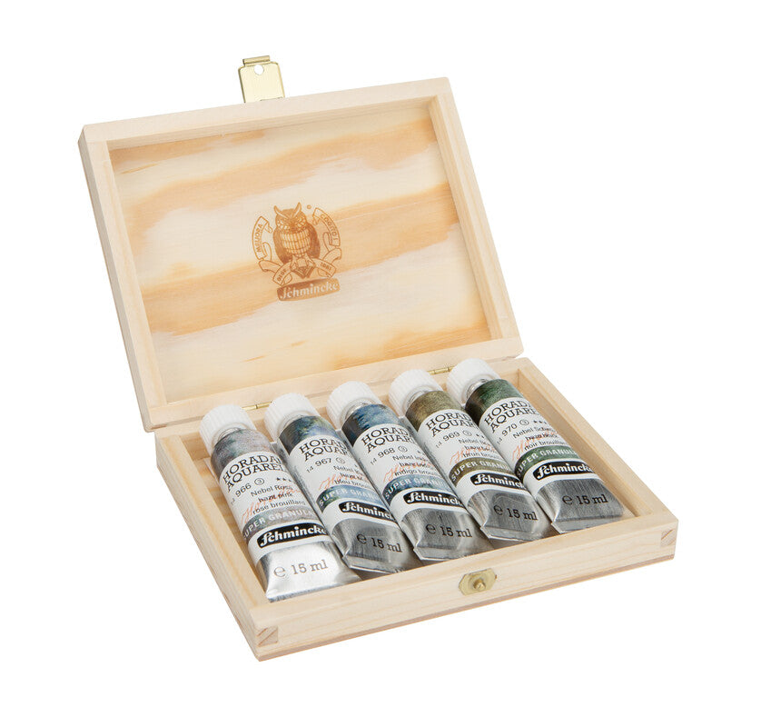 Schmincke HORADAM Super Granulation Watercolor Set Haze, 5 x 15 ml