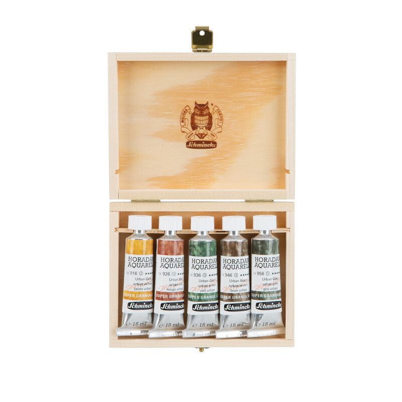 Schmincke HORADAM Super Granulation Watercolor Set Urban, 5 x 15 ml