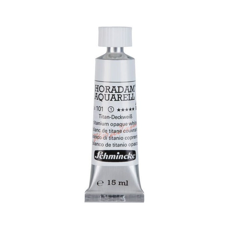 Schmincke Horadam Watercolor Paint in a 15 ml Tube - Onetz – 101 Opaque Titanium White