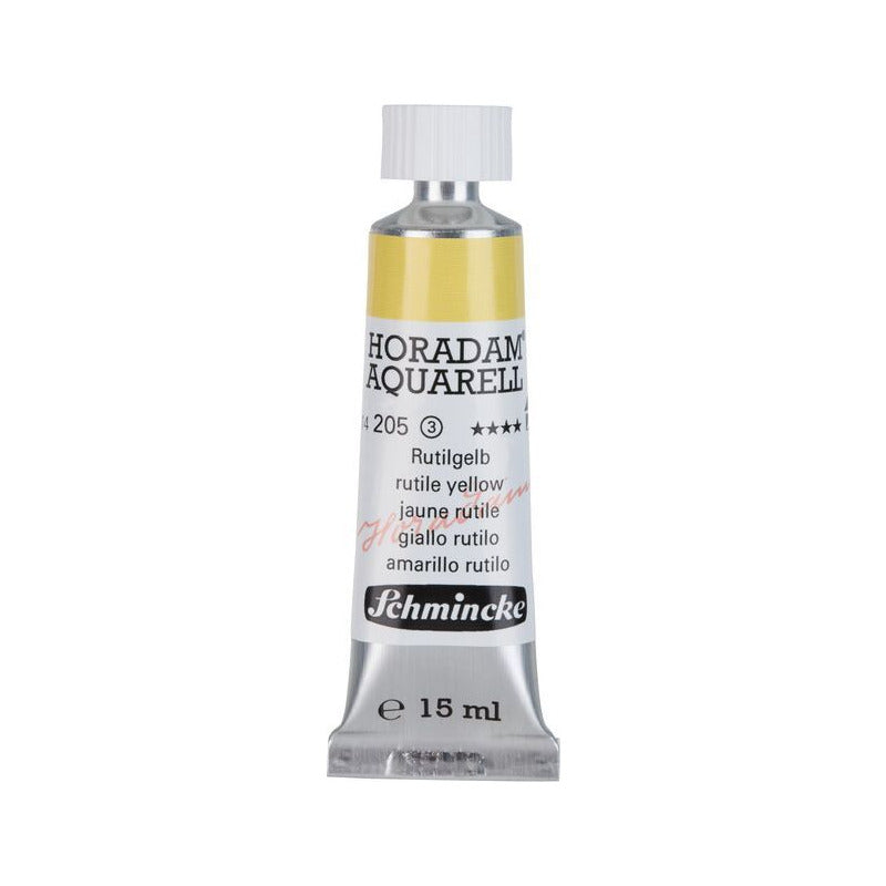 Schmincke Horadam Watercolor Paint in a 15 ml Tube - Onetz – 205 Rutile Yellow