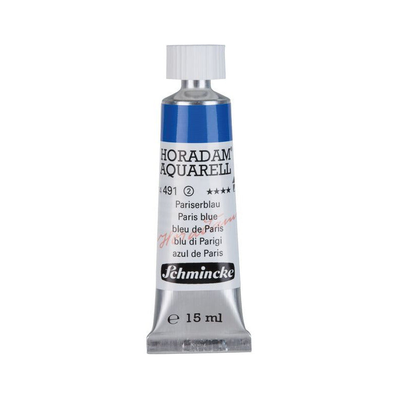 Schmincke Horadam Watercolor Paint in a 15 ml Tube - Onetz – 489 Parisian Blue