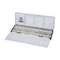 Schmincke HORADAM Watercolor Paint Set in Metal Box, 24 x 1/2 Pans