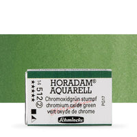 Schmincke Horadam Watercolor Paints, Full Pan – 511 Chromium Oxide Brilliant Green