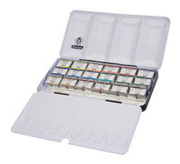 Schmincke HORADAM Watercolor Set in Metal Box - 18 Full Pans