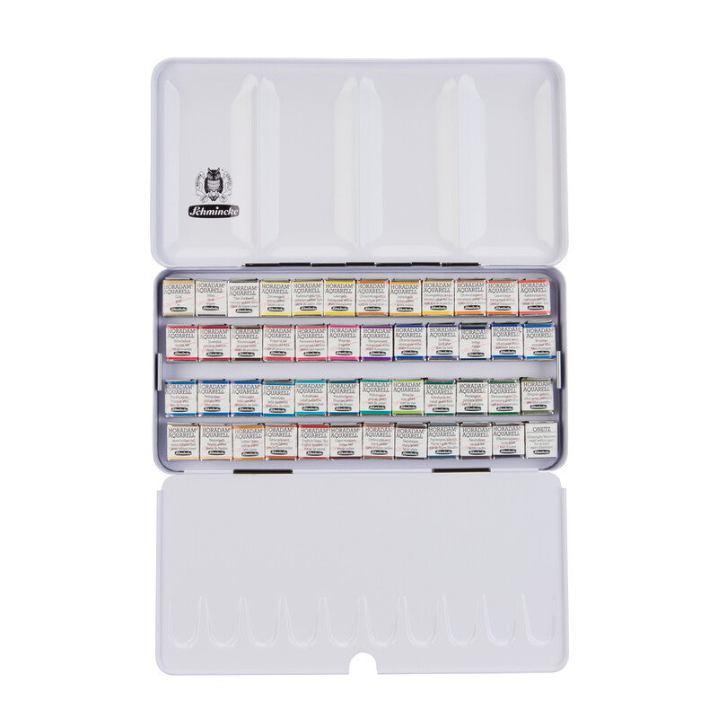 Schmincke HORADAM Watercolor Set in Metal Box – 48 x 1/2 Pans