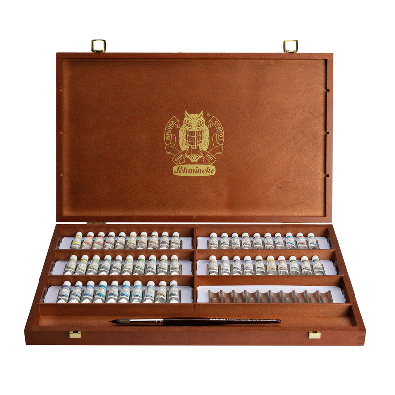 Schmincke HORADAM Wooden Box, 50 x 5 ml Super Granulation