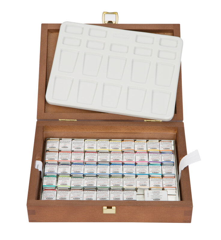 Schmincke HORADAM Wooden Watercolor Box – 48 x 1/2 Pans
