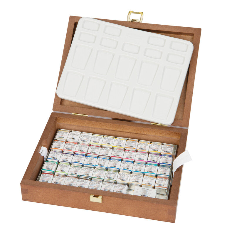 Schmincke HORADAM Wooden Watercolor Box – 48 x 1/2 Pans