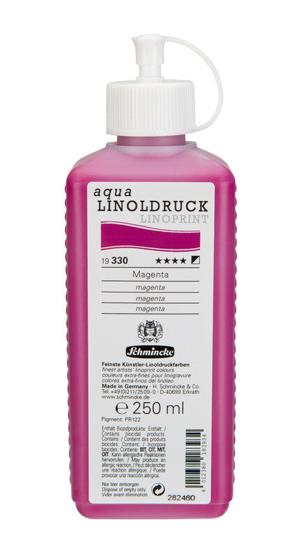 Schmincke Linocut Ink aqua-LINOPRINT 250 ml – 330 Magenta