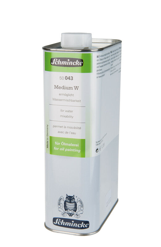 Schmincke Medium W Medium for Mixing Oil Paints with Water, 1 L